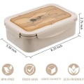 Miniatyrbilde 3 av 5: Bento-bokser for voksne - 1100 ML Bento-matboks for barn med skje og gaffel - Holdbar perfekt størrelse