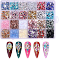 Miniatyrbillede 9 af 9: Lille Krystal Rhinestones Sæt | 3500 Stykker Glitter Resin Rhinestones Sæt, Flatback AB Klare Juveler Diamanter Negledekorationer til Niktule A
