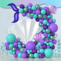 Miniatyrbild 1 av 5: Sjöjungfru ballongbåge kit sjöjungfru festdekorationer sjöjungfru svans ballonger sjöjungfru under havet ballonger för festtillbehör