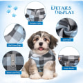 Miniatyrbilde 2 av 5: 4 stk. Vinterstoff Hundegenser med Leiebåndring Myk Fleece Vest Hundeklær Rutete Kamuflasje Varmt Valpejakke Pullover Klær for Hunder Katt (M)