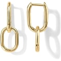 Miniatyrbillede 1 af 4: 14K Guld Konvertible Link Øreringe til Kvinder | Paperclip Link Kæde Øreringe | Drop Dangle Øreringe