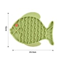 Miniatyrbillede 5 af 7: Langsomt foder til kæledyr, slikkemåtte til hunde, sjovt alternativ til langsomt foder til hunde, snuffle-måtte og hundeskåle, fiskeformet langsomt foder, grøn