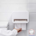 Pikkukuva 4 / 5: WC-paperirullan pidike seinälle kiinnitettävä kasvopaperiannostelija vedenpitävä/pölytiivis/kissankestävä itseliimautuva rullapaperitelineet - Ei porausta