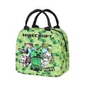 3D Minecraft-inspired storage bag, suitable for primary and secondary school students, available as a pencil case, lunch box, and backpack.