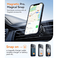 Pikkukuva 4 / 7: Magneettinen suojakotelo iPhone 16 Pro Max -puhelimelle täydellä kamerasuojauksella [Yhteensopiva Magsafen kanssa] [Läpikuultava matta] Suojaava puhelinkotelo, Hot Pink Black iPhone 14