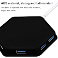 Miniatyrbillede 5 af 7: USB Hub Vertikal Data Hub med Langt Kabel - 6 Porte USB Forlængerkabel Ekstra USB Porte-Sort (blåt lys uden OTG-funktion)