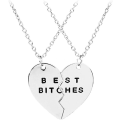 Miniatyrbillede 1 af 2: Hjerte Sting Halskæde Bedste Bitches Brev God Ven Choker Smuk Venskab Gave Kreativ