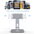 Miniatyrbilde 2 av 7: Tabletholder, justerbar aluminiumtabletholder med flere vinkler, egnet for 4``-14'' nettbrett/mobiltelefon