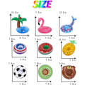 Miniatyrbillede 4 af 5: Flydende drikkekopholder til pool, 10 stk. oppustelig drikkeholder drikkefloats drikkefloaties til poolparty