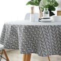 Round Vinyl Tablecloth Plastic Tablecloth Waterproof PVC Wipeable Spill-Proof Oilcloth Small Tablecloths