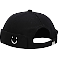 Miniatyrbilde 1 av 5: Herre- og damehatt Cap Brimless Hatter Beanie Skull Cap Worker Sailor Cap Rolled Cuff Retro Justerbar（Svart）
