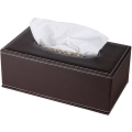 Miniatyrbillede 1 af 5: Høj kvalitet PU læder servietboks holder rektangulær servietholder skuffe papir dispenser, hjemmekontor bil servietholder med magnetisk bund