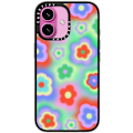 Miniatyrbilde 2 av 6: Kompakt iPhone 16 Pro Max Deksel [Lettvekt / 1,2 m 2X Militær Grad Fallbeskyttelse/Slank] - Kirsebær - Klar Svart Acid Flowers iPhone 16