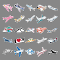 Miniatyrbilde 4 av 5: 50 stk flystickers for vannflasker, bærbare datamaskiner, biler, hydroflasker, telefoner, gitarer, skateboard, kawaii flyplanleggerklistremerker, vanntette, estetiske klistremerker