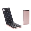 Pikkukuva 2 / 7: Kaksinkertainen taittuva langaton Bluetooth-näppäimistö, Mini langaton näppäimistö yhteensopiva IOS iPadin, Android-tabletin, Windows PC:n jne. kanssa - ruusukulta