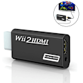 Miniatyrbild 1 av 7: WII till HDMI-omvandlare - Svart. Wii till Hdmi-kontakt utgångsvideo 3,5 mm ljud - stöder alla Wii-visningslägen