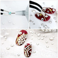 Miniatyrbild 4 av 5: Kristallrund nagelborr platt botten strass - Mine Silvermake up