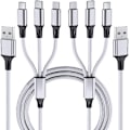 Miniatyrbillede 2 af 2: Multi opladningskabel 3-i-1 multi oplader Nylon flettet multi USB hurtig opladningskabel adapter er kompatibel