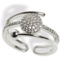 Miniatyrbillede 1 af 5: Justerbar Åben Ring til Kvinder - Illusion Multi Cirkel Simuleret Diamant Cubic Zirconia Mode Kostume Smykker Gave til Gallafest