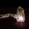 Miniatyrbillede 2 af 5: Vedhæng Choker Y-Halskæder Glasflaske i Glow Tiny Bottle Glas Halskæde Kæde Blomst Ønske Mørket Vedhæng Anden Kæde Smykker og Piger (Lilla, )