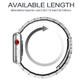 Pikkukuva 2 / 7: Yhteensopiva Apple Watch -ranneke 38mm-40mm/42mm-44mm Vaihdettava ruostumattomasta teräksestä valmistettu metalliranneke 38-40mm hopea