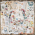 Miniatyrbillede 3 af 5: Vintage Scrapbooking Materialepakke (200 stk.) til Trash Journaling Bullet Journaling Planner Botanisk Papir Sticker Craft Kit Æstetisk