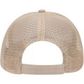 Miniatyrbillede 2 af 2: Bomuldstwill 6 Panel Low Profile Mesh Back Trucker Hat - Beige - One Size（56-59CM）