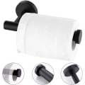 Miniatyrbillede 4 af 5: Toiletpapirholder i rustfrit stål - Toiletpapirholder i 304 børstet rustfrit stål til badeværelsestilbehør Køkken (sort)