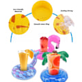 Miniatyrbillede 2 af 5: Flydende drikkekopholder til pool, 10 stk. oppustelig drikkeholder drikkefloats drikkefloaties til poolparty