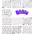 Miniatyrbillede 4 af 7: Neglekunst DIY Dekorative Stickers - 30 Guld + 30 Sort og Hvide FarverSkønhed og Sundhed