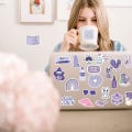 Miniatyrbilde 5 av 5: 100 stk Kawaii lilla klistremerker for vannflasker, søte Vsco estetiske vinylklistremerker vanntette klistremerker, bærbare gitarklistremerker (lilla)