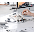 Miniatyrbilde 4 av 7: Tabletholder, justerbar aluminiumtabletholder med flere vinkler, egnet for 4``-14'' nettbrett/mobiltelefon