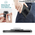 Miniatyrbillede 6 af 7: Ultra-tynd foldbar løftbar mobiltelefonholder - sort