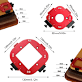 Miniatyrbillede 2 af 7: 2 Styk Router Skabelon, 4 i 1 Router Radius Hurtigsæt til Træbearbejdning R10 R15 R20 R25 R30 R35 R40 R50, Radius Jig Router Skabelon Hjørne