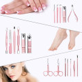 Miniatyrbild 3 av 7: Nagelkonst Nagelsax Set Hem Nagel Sax - Klassisk 18 Delar Roséguld Set (Beige Pack)