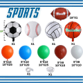 Miniatyrbild 2 av 4: Sport Ballonger Garland Arch Kit 161pcs Baseball Fotboll Basketboll Ballonger med Kaffe Brun Grön Orange Blå latex Ballonger för Fest Dekorationer