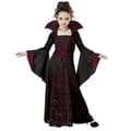 Barn Piger Performance Vampyr Kostume Halloween Hexe Kostumer vinrød