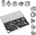 30 Pcs Cookie Cutters, Small Molds Clay Molds, Polymer Molds, Mini Stainless Steel Cookie Cutters DIY Baking Tools Square Triangle Oval