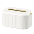 Miniatyrbillede 2 af 5: Nordisk Stil Væghængt Papirserviet Holder, Papirservietæske, Toiletpapirholdere, Papirserviet Holder med Dæksel til Badeværelse, Soveværelse, Spisebord, Kontor. (Hvid)