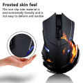 Miniatyrbillede 4 af 7: Trådløs Gaming Mus Med Åndedrætslys, 2 Programmerbare Sideknapper, 2000 DPI, Ergonomisk Greb 7 Knappers Design - Sort Blåt Lys