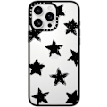 Miniatyrbilde 1 av 5: Kompakt iPhone 16 Pro Max Deksel [Lettvekt / 1,2 m 2X Militær Grad Fallbeskyttelse/Slank] - Kirsebær - Klar Svart Star Marks iPhone 16 Pro Max
