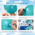Miniatyrbillede 3 af 5: Navy Blå, Lyseblå, Teal, Hvid og Turkis Latex Ballonkæde Kit til Brude- og Babyshower, Ocean Fødselsdag, Bryllup, Festdekorationer