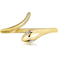 Miniatyrbild 1 av 5: Guldringar 14k Guldpläterat Silver Roséguld Delikat Justerbara Ringar Onda Ögon Orm Chevron Hug Hand Knuckle Ringar Öppen Band Enkelt Finger Ring