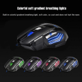 Miniatyrbillede 7 af 7: 4 Justerbar DPI og 7 Knapper LED Optisk USB Kablet Gaming Mus til Gamer PC MAC-sort