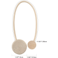 Miniatyrbilde 5 av 5: 4 stk. Macaron-formede gardinholdere, magnetiske gardinholdere, dekorative håndvevde med sterk holdbar magnetisme, beige
