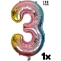Pikkukuva 3 / 5: Yksisarvinen syntymäpäiväkoristeet - Numero 5 ilmapallo vaaleanpunainen gradientti, yksisarvinen ilmapallot, yksisarvinen juhlakoristeet, yksisarvinen juhlatarvikkeet 5. syntymäpäiväjuhlat