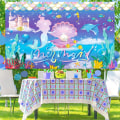 Miniatyrbild 3 av 4: Under The Sea Havsjungfrun Bakgrund Lila Blå Havsjungfrun Pärla Val Bakgrundsbanner Havsjungfrun Slott Prinsessa Födelsedagsfest Baby Shower Dekorationer