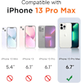 Pikkukuva 2 / 7: Magneettinen iPhone 16 Pro Max -kotelo, [Sisäänrakennettu näkymätön jalusta][Yhteensopiva MagSafe-tekniikan kanssa] [Sotilastason iskunkestävä] Ohut läpikuultava Black Matte iPhone 13 Pro Max