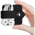Miniatyrbilde 1 av 4: Hodetelefonveske Kabelorganisator EaREuds Holder Øretelefonveske Wrap Winder Headset Keeper Kabelmanager Kabelorganisator Svart