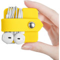Miniatyrbilde 3 av 4: Kabelarrangør EaREuds Holder Øretelefon Wrap Øretelefoner Organizer Hodesett Hodetelefon Øretelefon Wrap Winder Kabel Manager Kabel Winder Gul